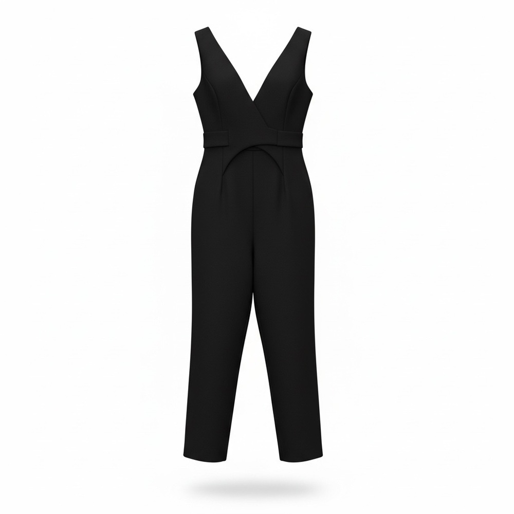 Kendall & Kylie Black Cropped Jumpsuit NWT